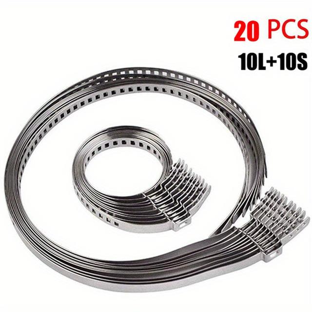 TEMU 10/20pcs Stainless Steel Adjustable Axle Cv Joint Boot Crimp Clamp Kit 31- 41mm 70- 125mm For Aprilia