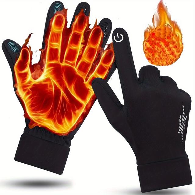 TEMU Winter Gloves For Men And Women, Cold Weather Warm Gloves, Suitable For Running, Hiking, Touch Screen Gloves