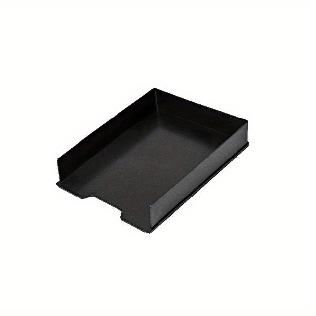 TEMU Mehrzweck Einfacher Stil Robuster Aufbewahrungsbox Stapelbarer Schreibtisch-Aktenablage Organizer Horizontal A4-Größe