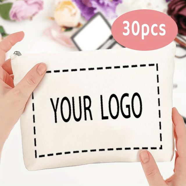 TEMU 10/ piezas de bolsas de maquillaje con logo/foto personalizado, diseños impresas, ideal para personalización DIY , bolsas de viaje para artículos de tocador para mujer