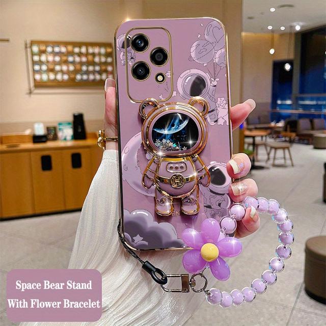 TEMU Astronaut Bear Holder Protect Your For Honor 200 Lite With Comfortable Feel Case Featuring Lightweight Ideal For Casual