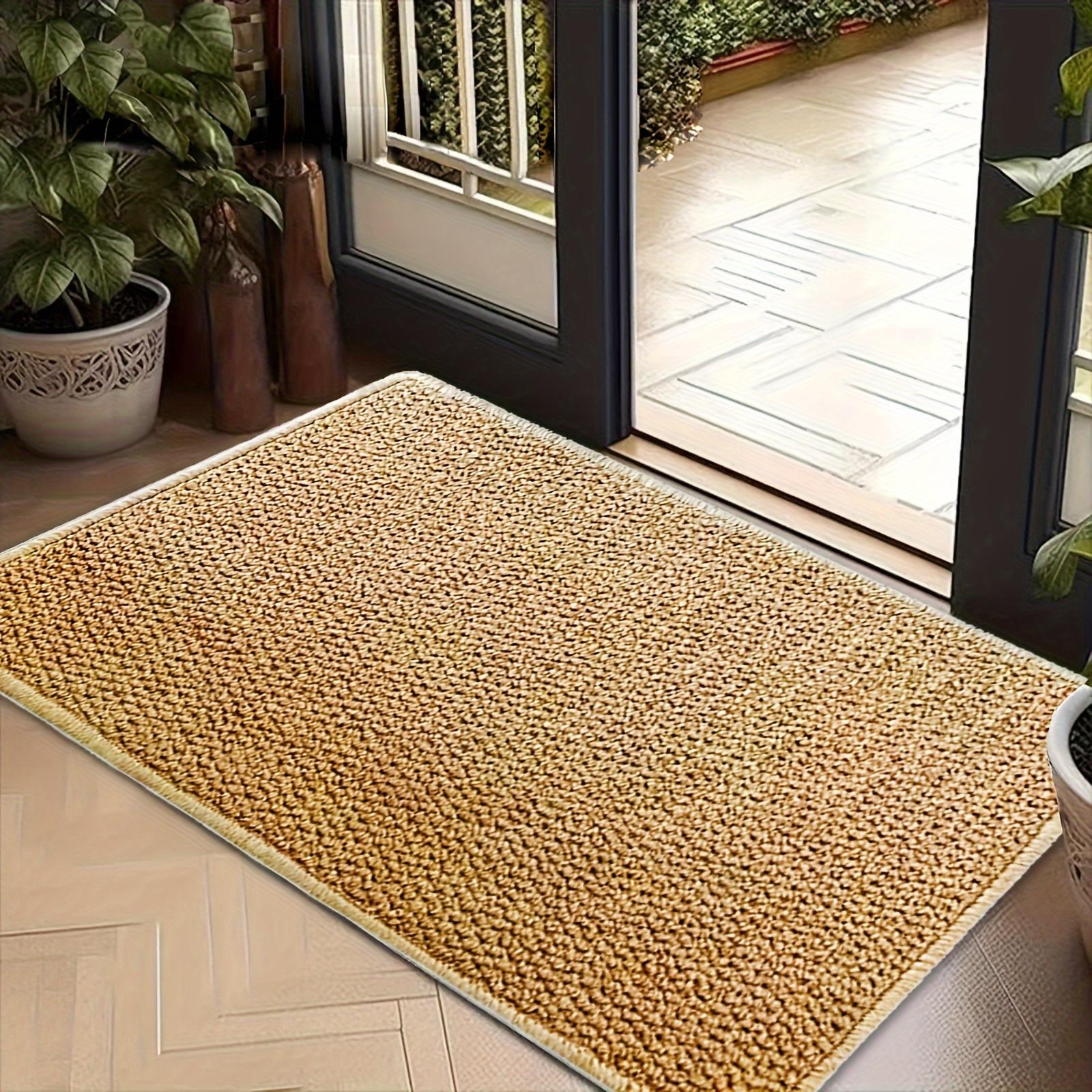 TEMU Artificial Sisal Doormat - Non-slip Floor Mat, Machine Washable Entrance Carpet, For Home Decoration, Non-slip And Wear-resistant, Oil And Water Absorption