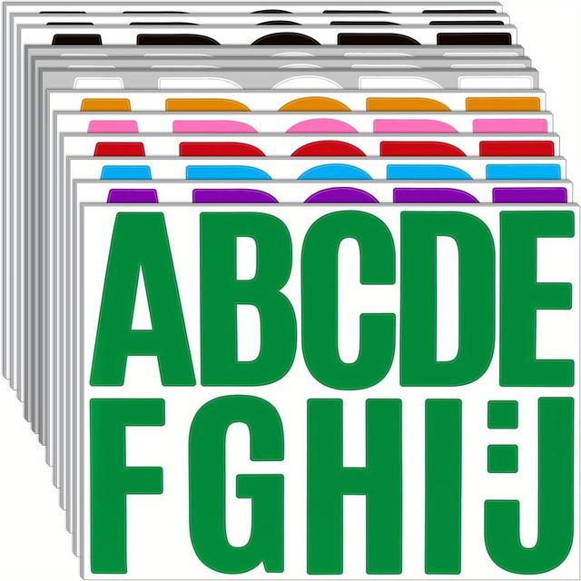 TEMU 340pcs Large Letter Stickers 4 Inch Alphabet Letter Stickers Self Adhesive Letters Stickers For Bulletin Boards Classroom Home Decor(colorful)