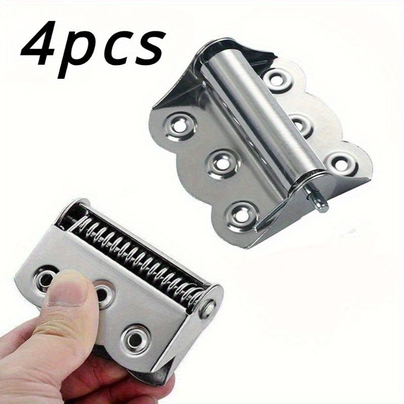 TEMU 2/4pcs Stainless Steel Self-closing Hinges, Spring Door Closers, Automatic Reset Rebound Hinges, Household Rust-proof Cabinet Door And Window Hinges