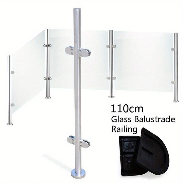 TEMU 110 cm Edelstahl 316 Balustradenpfosten ohne oberes Geländer Mittelpfost