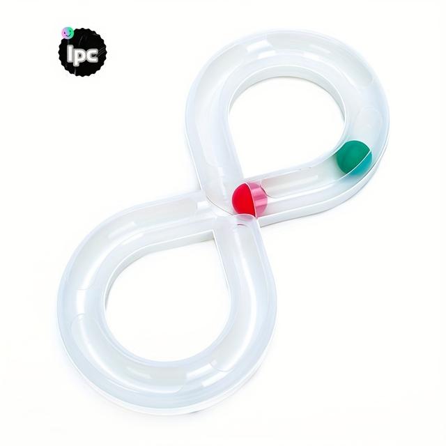 TEMU Interactive Cat Turntable Toy - Track For Indoor Play & Kitten Fun, Durable Plastic