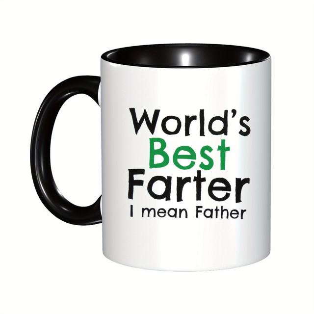 TEMU 1pc Funny Farter Father Ceramic Coffee Mug - 11oz Cup With Humorous Flatulence, Dishwasher For Drinks - Novelty Gift For,, Father' Day