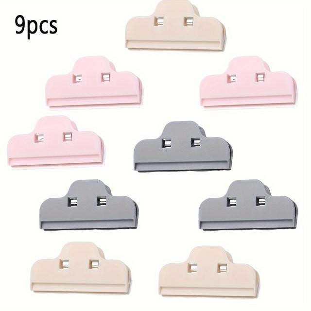 TEMU 9 szt. Klipsów do szczelnych zamykania opakowań z żywnością w kuchni, domowe plastikowe zamykacze do przekąsek