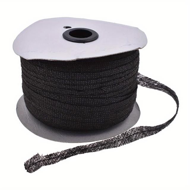 TEMU 1 Roll Of 100m/roll Slanted Cut Single-sided Non-woven Adhesive Interlining, Non-woven Slanted Cut Interlining, With A Line And Adhesive In For Heat Bonding