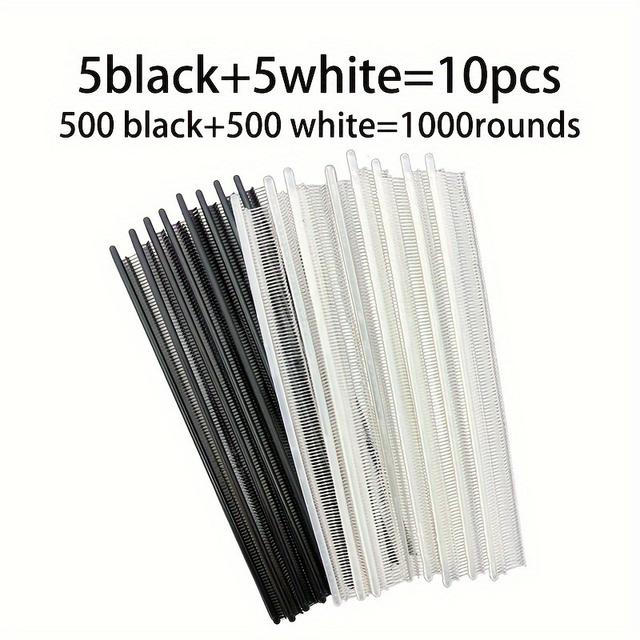 TEMU Mini Stitch Gun Fasteners Kit: 1000pcs Extra Fine 0.18 Inch Fasteners, Includes 500 Black & 500 White (not For Standard Use)