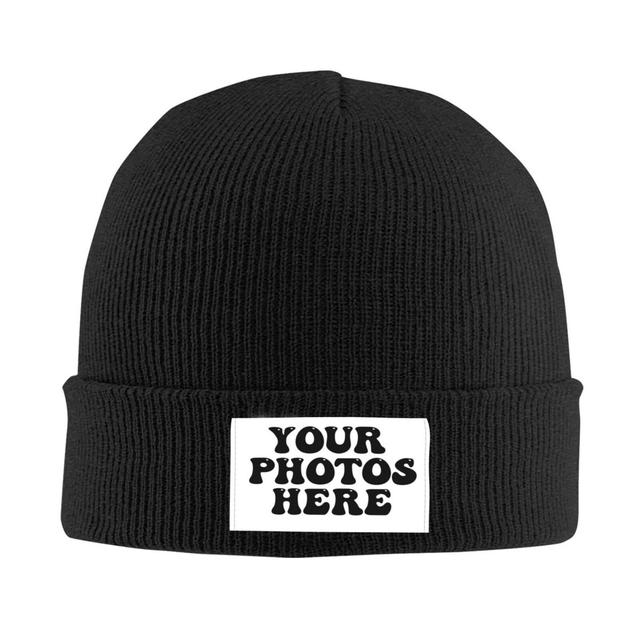 TEMU 1pc Customizable Soft Warm Knitted Hat, Acrylic Fabric Is Comfortable And Durable, A Must-have For Cold , Suitable For Outdoor And Daily Wear