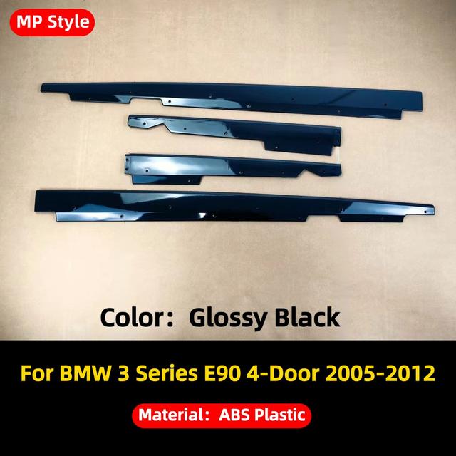 TEMU Car Side Skirts Spoiler Body Side Kits Trim Tuning Accessories For 2005-2012 E90 E92 E93 M3 4-door 335i Mp Style