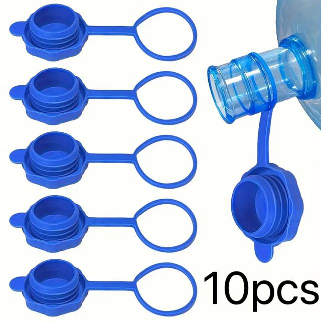 TEMU 10pcssilicone Reusable Water Jug Lids | Suitable For 5-gallon/ 3-gallon Buckets | Universal 55mm Bottle Opening | Leak-proof And Dustproof | Outdoor Camping/ Kitchen Storage Lids Jar Sealers