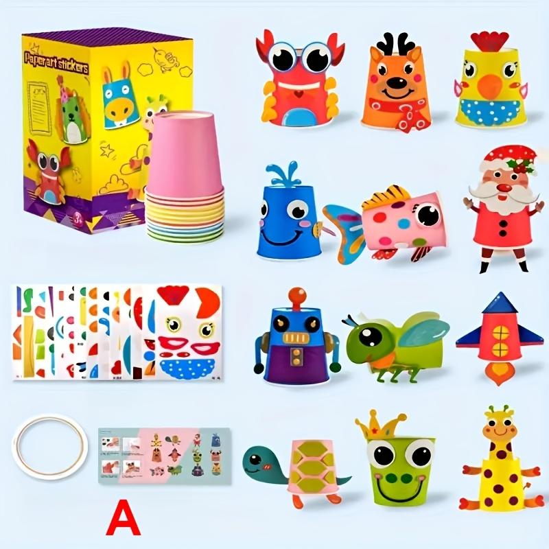 TEMU Kids' Animal Craft Diy Kit, Educational Arts & Crafts Set, Includes Stickers, Perfect Gift For , Enhances Fine Motor Skills
