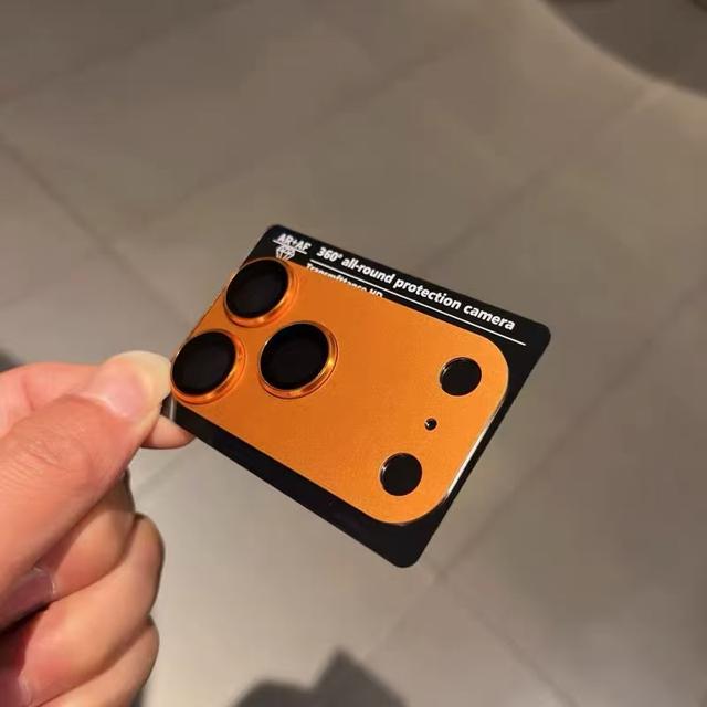 TEMU 1 db Stílusos Narancssárga Alumíniumötvözet Páncél Hátsó Kamera Lencsevédő, iPhone 17 Pro Max / 17 Pro készülékekhez