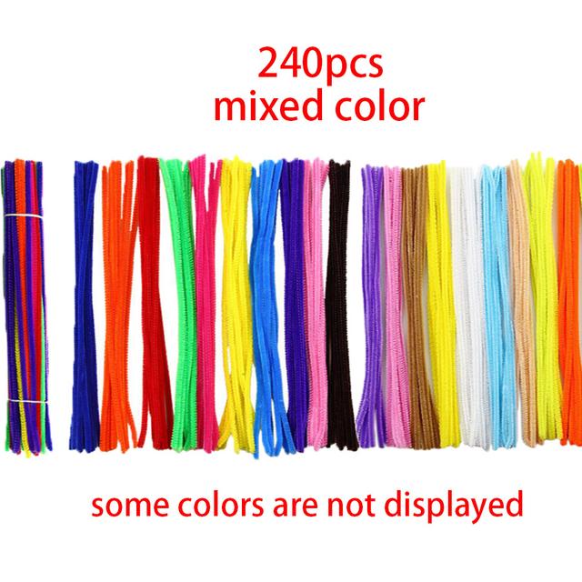 TEMU 240 шт. Різнокольорові Трубчасті Чистильники для Рукоділля, Палички для Скручування, Набір для DIY, Подарунки на Свята, Дні Народження, Декор для Дому, Творчість XJM