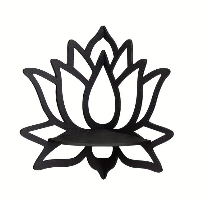 TEMU 1pc Creative For Lotus Shape Corner Shelf, Right Angle Decorative Wall Shelf, Suitable For Home Decoration Wall Decoration