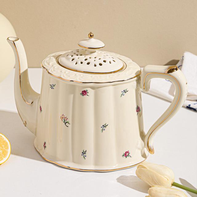 TEMU إبريق قهوة سيراميك واحد مثالي لتقديم الشاي والقهوة والحليب أو عصير الفاكهة، مثالي كهدية لحفلات الزفاف أو أعياد الميلاد