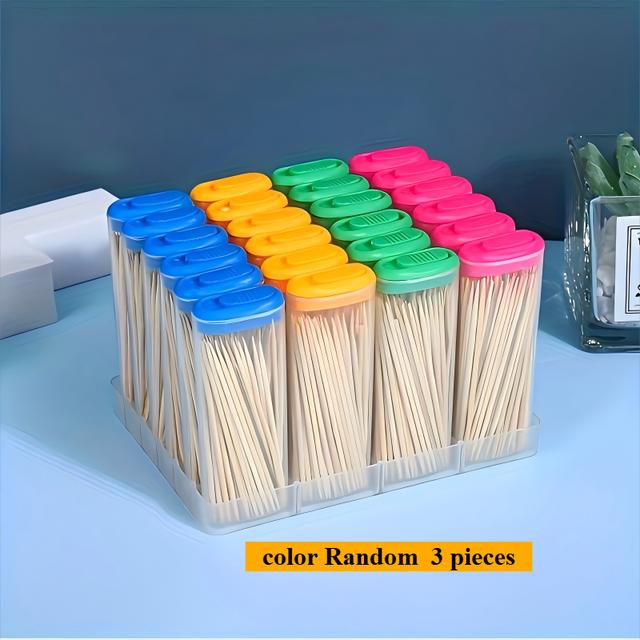 TEMU 3 krabičky/2 krabičky/1 krabička (každá krabička obsahuje 80–100 párátek), přenosné mini párátka s pouzdrem, praktický malý nástroj do auta, na , venkovní vaření a kempování