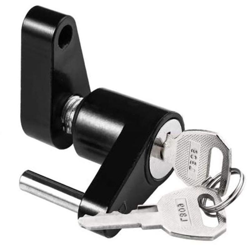 TEMU Heavy-duty Trailer Tongue Coupler Lock - Anti-theft, Corrosion-resistant With Easy 1/4" Key Operation - Perfect For Rvs, Trucks, Trailers - Black