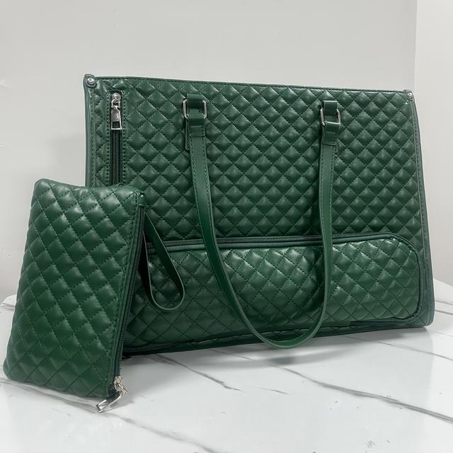 TEMU Non-food Contact, 2-in-1 Lunch And Travel Tote Bag Set With Leak-proof Insulated Cooler Bag And Storage Pouch, Multi-functional Handbag, Back To School Lunch Bag