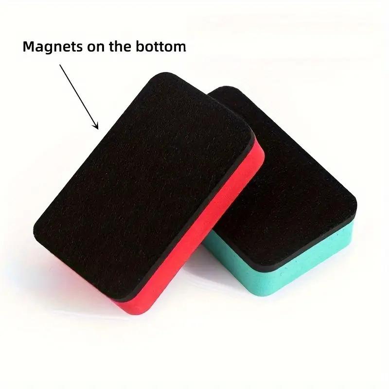 TEMU 2pcs/4pcs Magnetic Whiteboard Erasers, Eva Chalkboard Erasers, Cleaning Wiping Tools, Suitable For Classroom Teachers, Home And Office Use, Reusable Erasers, 3.0 Inch X 1.8 Inch