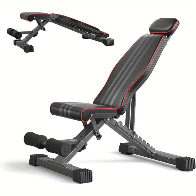 TEMU Adjustable 660lbs Weight Bench 16 Position Heavy Duty Workout Bench With Foldable Design For Home Gym & Press Exercises