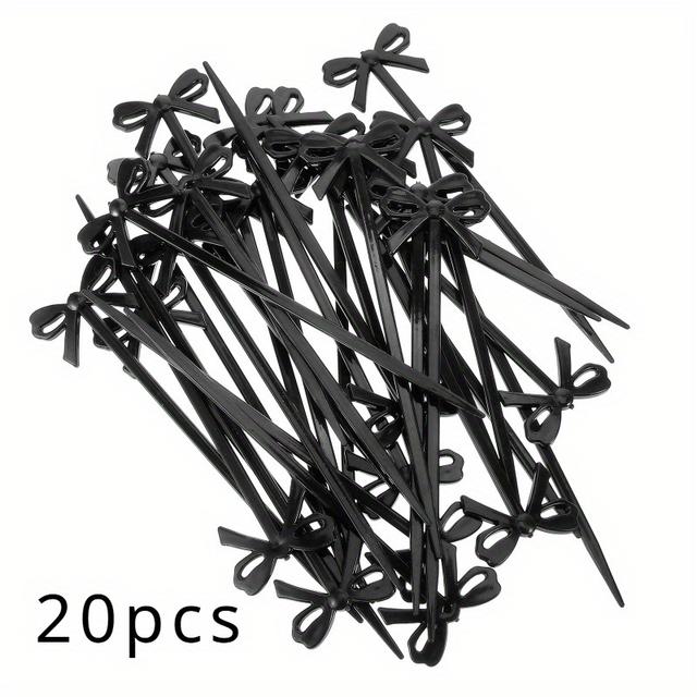 TEMU 30/20/10 шт. Декоративні шпажки для фруктів, прикраси для вечірок, мініатюрні банти у формі півнячого хвоста, декор для тортів та закусок – подарунок для батька