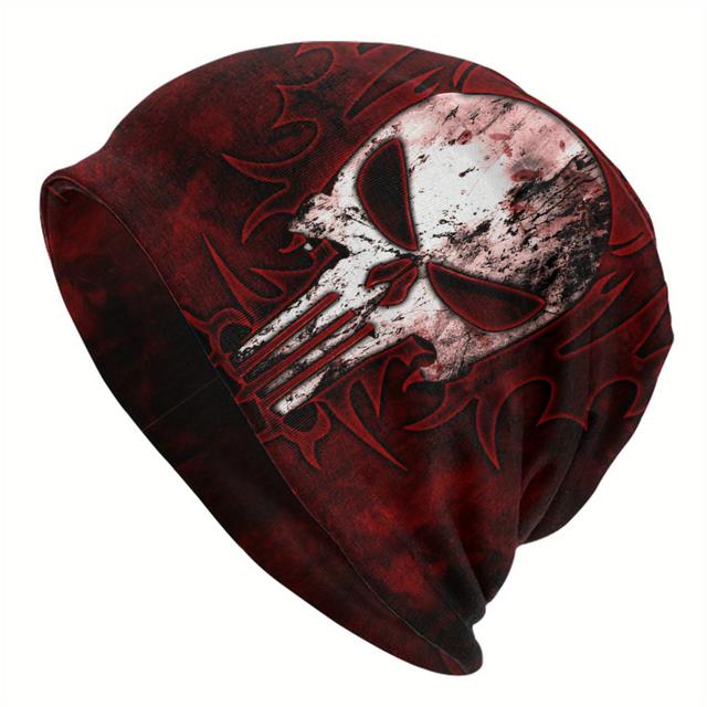 TEMU Biihudu Men' Gothic Bonnet Hat With Realistic Skull - Edgy Beanie For, Themed Parties & Casual Attire | Novelty Skullies Beanies For