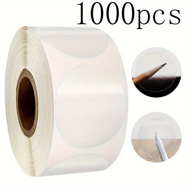TEMU 1000-pack Semi-glossy Clear Round Seals, Single Use Transparent Envelope & Box Seal Labels, Plastic Retail Packaging Closures