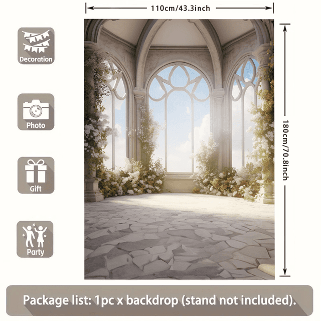 TEMU Fantasy Photography Backdrop - 90.5x70.8in Polyester Background For Holiday Parties, Home Decor & Studio Props