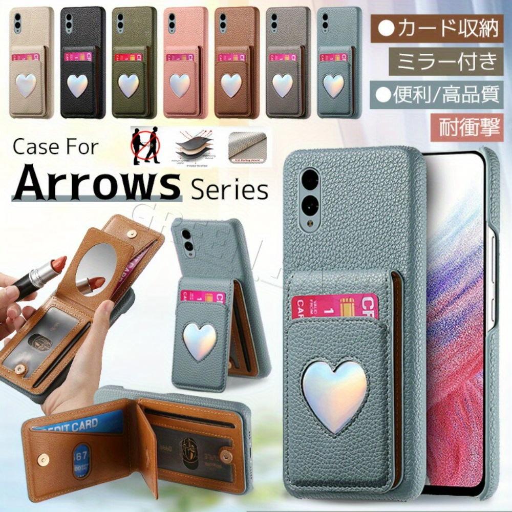 TEMU WE2 ケース カード収納対応 WE2 F-52E ケース WE2 Plus ケース 耐衝撃 WE2 カバー WE2 Plus F-51E ケース 保護カバー かわいい バックカードスタンド機能 軽量 薄型 耐久性 通学用 保護カバー レザー レザーミラー付き