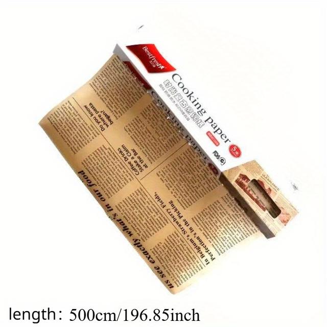 TEMU 1 rulle kraftigt bakplåtspapper | Lämpligt för bakning, grillning, airfrying och ångning, för kyckling, , grönsaker - Idealisk för festliga tillfällen och vardagligt köksbruk