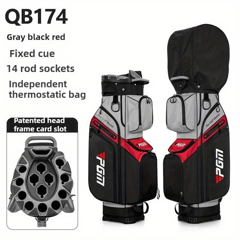 TEMU Bolsa de golf PGM QB174 - Bolsa unisex - Soporte resistente a colisiones y soporte para palos de golf
