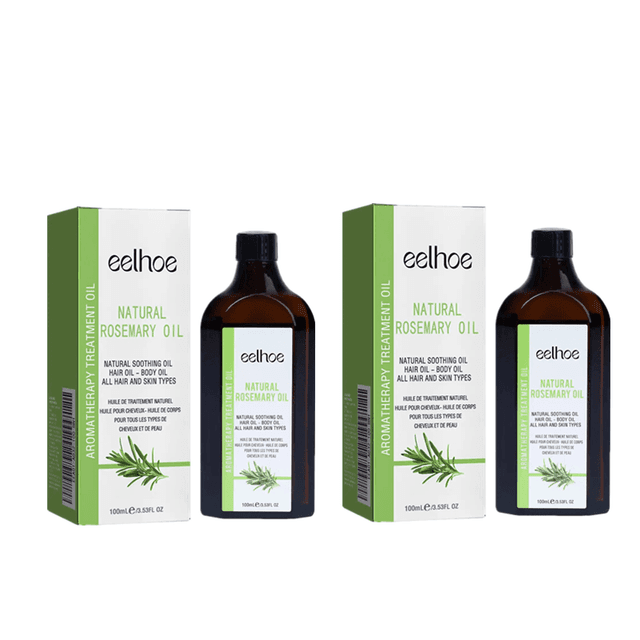 TEMU 2pcs 3.38oz Natural Rosemary Oil - Fragrant Herbal Hair Care , Softening And , Suitable For All Hair Types, For Men And Women, 3.38oz