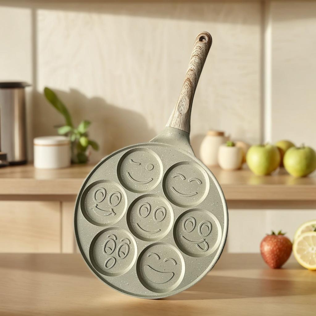 TEMU Sartén Antiadherente para el Hogar con Menos de Aceite, Sartén para Panqueques con , Sartén Multifuncional para Hornear Pasteles y