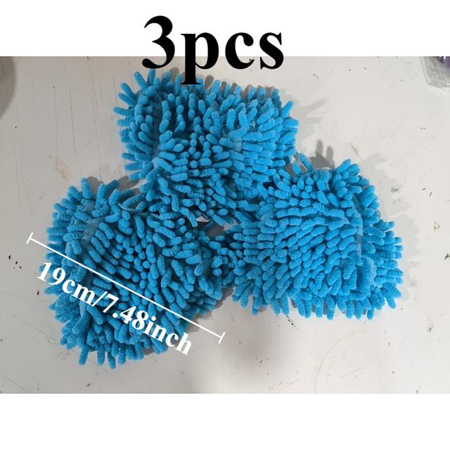 TEMU 3pcs Universal Triangular Mop For Bathroom, Kitchen Floor And Wall Cleaning