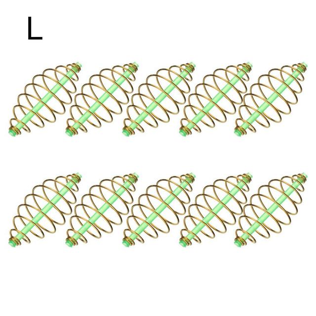 TEMU Set Of 10 Stainless Steel Fishing Bait Springs For Inline Hanging Tackle.