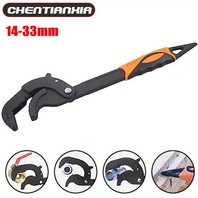 TEMU 1pc Sharp-tail Wrenches, Adjustable Spanner With 14-30mm Flexible Jaw Quick Release Pliers Tool, Wrench For Automotive And Plumbing Repairs, Automatic Size Changing Mechanic's Tool