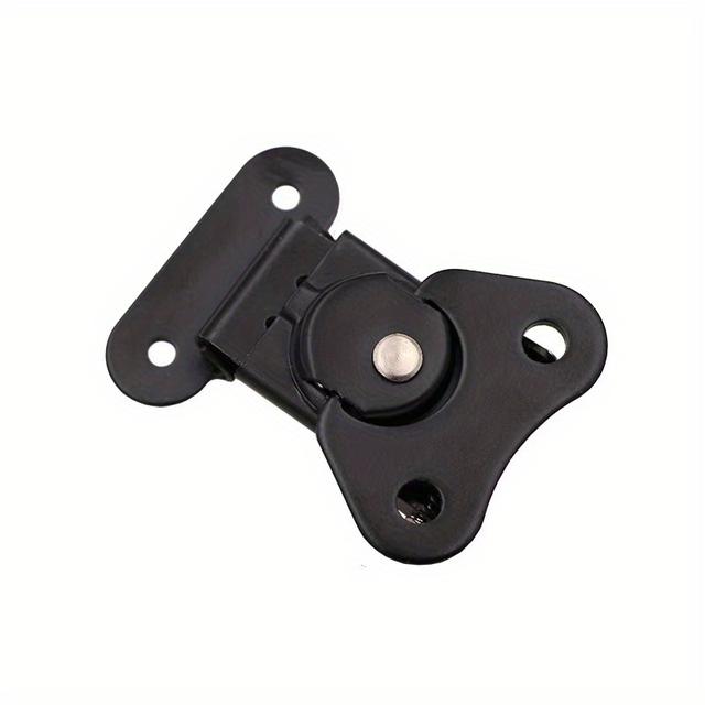 TEMU 1pc Black Iron Lock - Durable Security Clasp For Aviation Boxes, Toggle Clamps, And Hardware Accessories, Secure Closure | | Detailed Construction