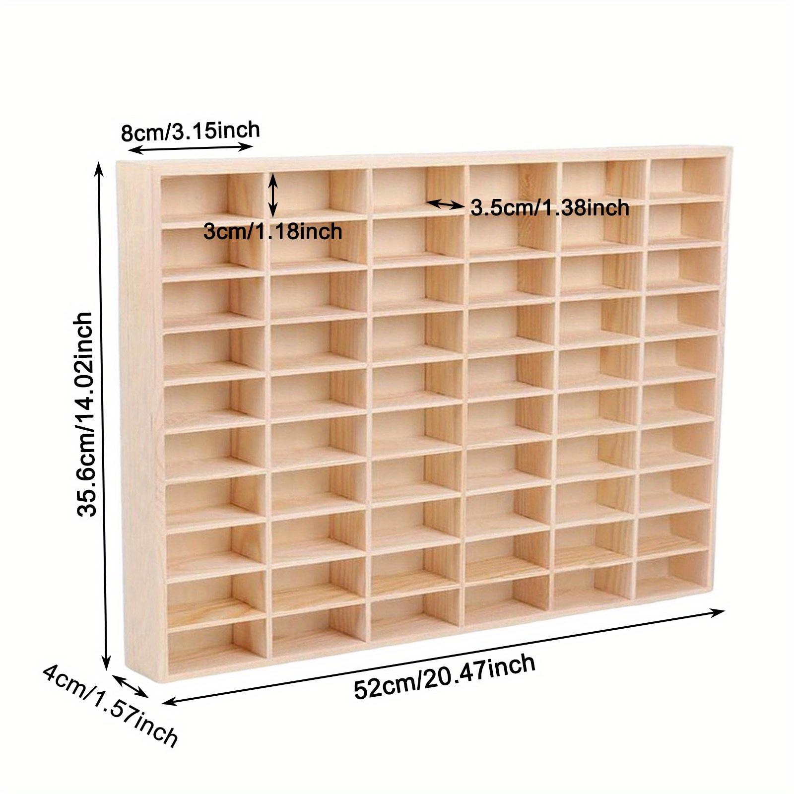 TEMU (sea Shipping) 1pc Scale Solid Wood Car Model Storage Box (no Lid With Hook Additions) Solid Wood Model Organizer, Bedroom Living Room Kitchen Display Cabinet