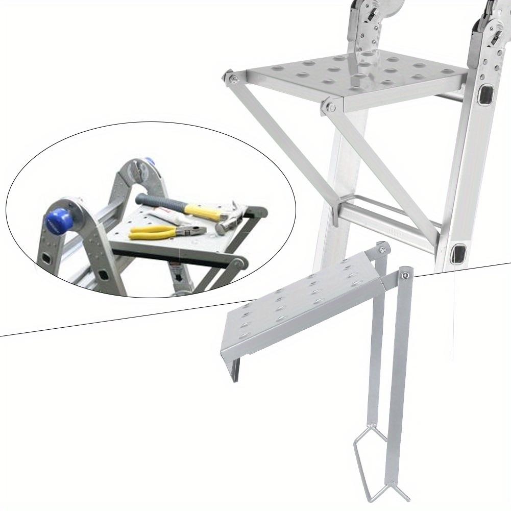 TEMU Sturdy Ladders Work Platform, 35x26. 5x43. 5cm Load Capacity Of 150kg, Galvanized Round Steel Brackets For Ladder Stand Hanging