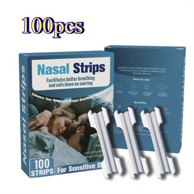 TEMU 100 stuks Transparante Onzichtbare Ademende Neusstrips, Dagelijkse Elastische -snurkpleisters, Geschikt voor Sport en , Verbreed Neuspassages om Luchtstroom te Verhogen, Stijlvol en Esthetisch