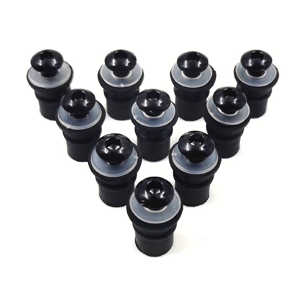 TEMU 10pcs 5mm Universal Aluminum Motorcycle Windscreen Kit- Windshield Screws& Nuts Fastener For Gsxr, Gn Series, Sv650, Dl650& For Cbr Series Motorbikes
