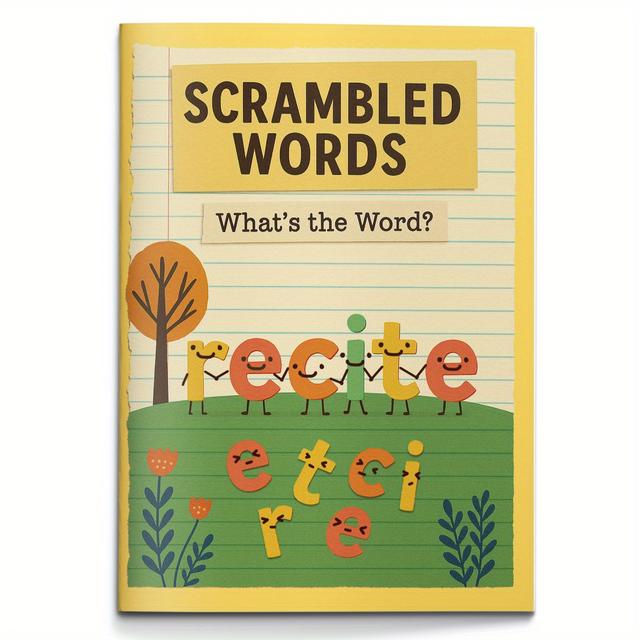 TEMU Activity Book For Children Featuring Scrambled Words, Enjoyable Spelling And Vocabulary Games, And A Workbook For Educational Language Learning
