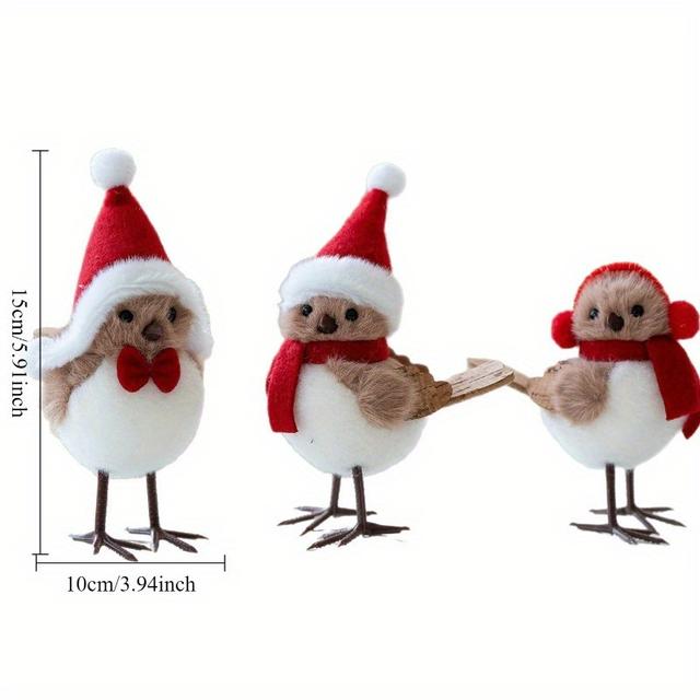 TEMU 1/3pcs Christmas Decorations, Christmas Tree Decorative Pendants, Bird Pendants, Hanging Decorations, Holiday Decorations