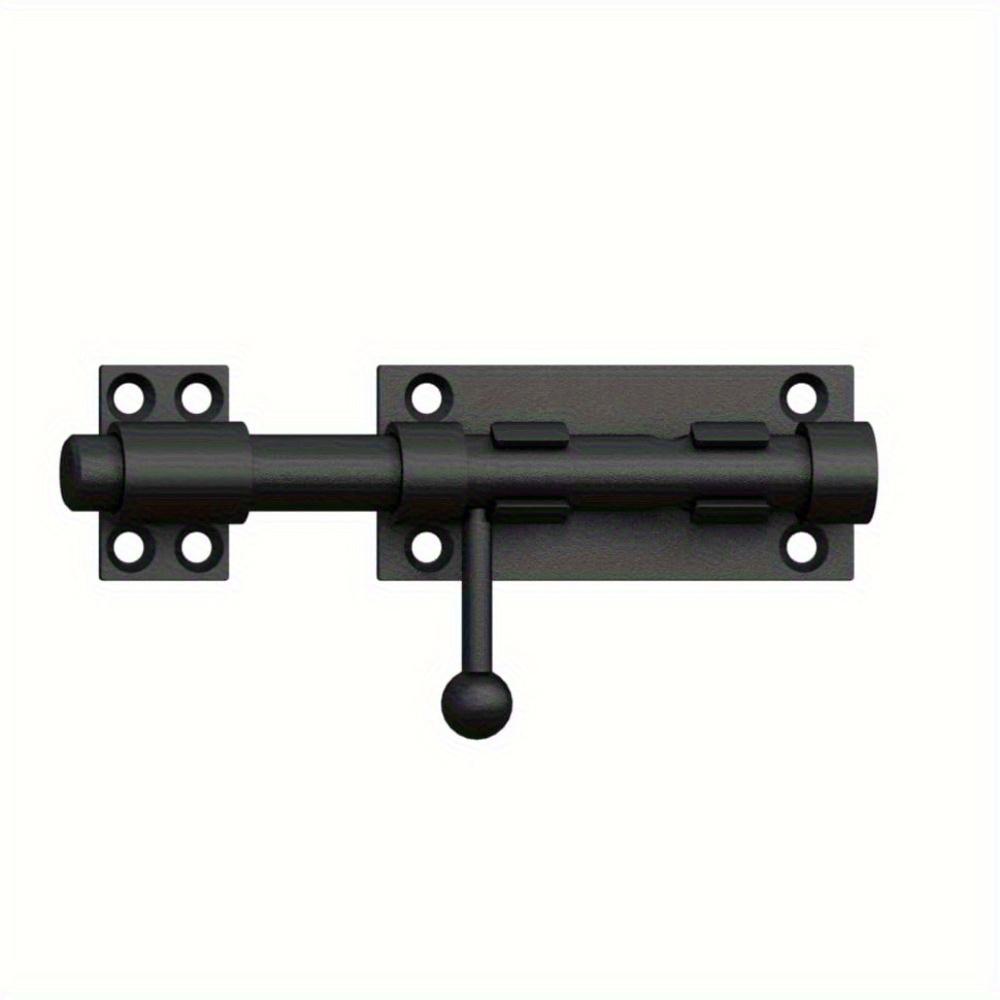 TEMU 160mm (6.3인치) 고강도 304 스테인리스 스틸 도어 잠금장치 (나사 포함), 두꺼운 볼트 + 강화 보안 잠금 구멍, 가정/차고/야외 사용에 적합, 와인 캐비닛/창고/창문/서랍/옷장 호환