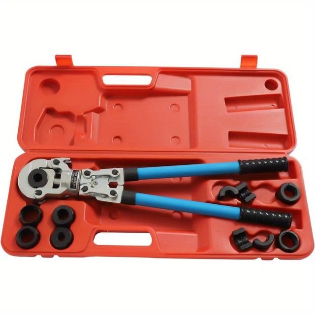 TEMU Pressing Pliers Copper Tube, V-contour And Th-contour Hand-held Press Pliers Copper Tube Pressing Pliers Composite Tube With 360° Rotatable Head V12 V15 V18 V22 V28 And Th16 Th20 Th26 Th32 .