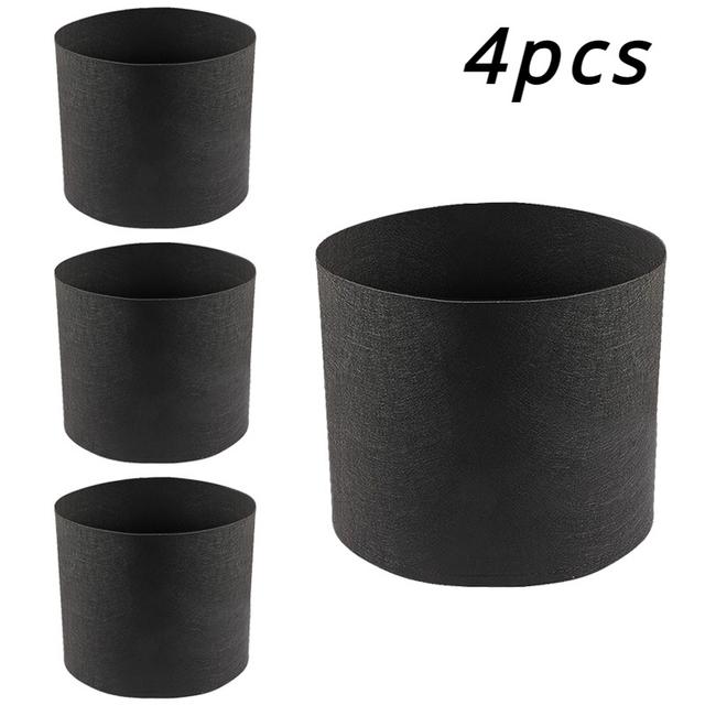 TEMU Set Of 4 Planting Bags Designed For Flowers And Vegetables, Including Options For Trees And Non-woven Containers Suitable For Crops Like Potatoes, Tomatoes, And