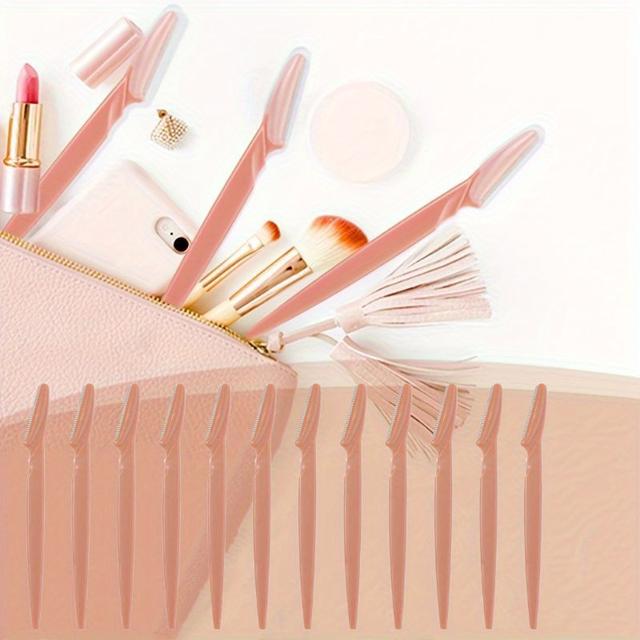 TEMU 12pcs Eyebrow Razor And Face Razor For Women And Men, Eyebrow Hair Trimmer And Shaver With Protective Cover